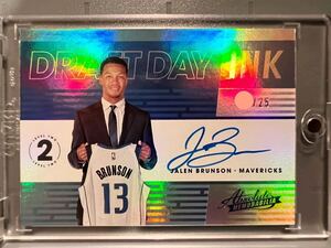 超絶レア直書/25枚限定 RC Auto 18-19 Panini Jalen Brunson ジャレン・ブランソン ルーキー サイン ユニフォーム NBA バスケ Knicks USA