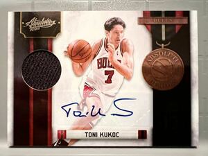 超絶レア初期/25 Auto Jersey 10 Panini Toni Kukoc トニー・クーコッチ NBA 直筆 サイン Bulls シカゴブルズ ユニフォー 3連覇 HOF バスケ