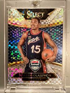 超絶レア Prizm Team USA 14 Panini Select Hakeem Olajuwon アキーム・オラジュワン Gold Medals バスケ Rockets NBA MVP 優勝 All-star