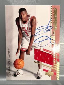 超絶レア直書 Gold RC Auto Jersey 00-01 Upper Deck Jamal Crawford ジャマール・クロフォード NBA ルーキー サイン Panini バスケ Bulls