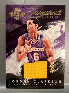 人気/299枚 Lakers Jersey 15 Panini Jordan Clarkson ジョーダン・クラークソン NBA 実使用 ユニフォーム バスケ レイカーズ All-star