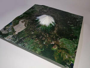  large mountains model Mt Fuji satellite photograph sticking type case less solid map 