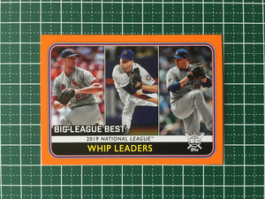 ★TOPPS MLB 2020 BIG LEAGUE #264 JACK FLAHERTY／JACOB DEGROM／柳賢振／HYUN-JIN RYU ORANGE パラレル版 LEAGUE LEADERS 20★