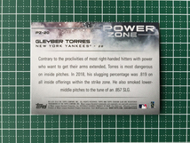 ★TOPPS MLB 2019 STADIUM CLUB #PZ-20 GLEYBER TORRES［NEW YORK YANKEES］インサートカード「POWER ZONE」★_画像2
