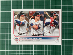 ★TOPPS MLB 2022 SERIES 1 #181 ADAM DUVALL／AUSTIN RILEY／OZZIE ALBIES ベースカード「LL」★