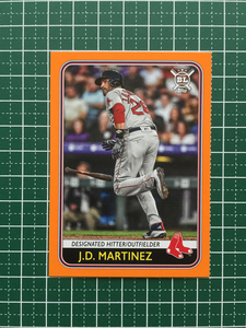 ★TOPPS MLB 2020 BIG LEAGUE #196 J.D. MARTINEZ［BOSTON RED SOX］ORANGE パラレル版 20★