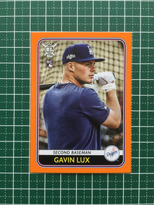 ★TOPPS MLB 2020 BIG LEAGUE #158 GAVIN LUX［LOS ANGELES DODGERS］ORANGE パラレル版 ルーキー RC 20★