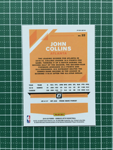 ★PANINI 2019-20 NBA DONRUSS OPTIC #22 JOHN COLLINS［ATLANTA HAWKS］BLUE VELOCITY パラレル版 2020★_画像2