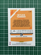 ★PANINI 2019-20 NBA DONRUSS #84 MYLES TURNER［INDIANA PACERS］ベースカード 2020★_画像2