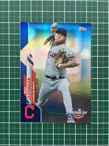 ★TOPPS MLB 2020 OPENING DAY #158 MIKE CLEVINGER［CLEVELAND INDIANS］ベースカード BLUE FOIL パラレル版 SP 20★