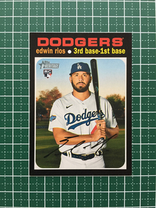 ★TOPPS MLB 2020 HERITAGE HIGH NUMBER #530 EDWIN RIOS［LOS ANGELES DODGERS］ベースカード ルーキー RC 20★