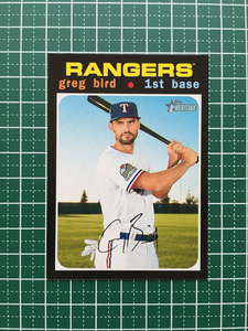 ★TOPPS MLB 2020 HERITAGE HIGH NUMBER #646 GREG BIRD［TEXAS RANGERS］ベースカード 20★