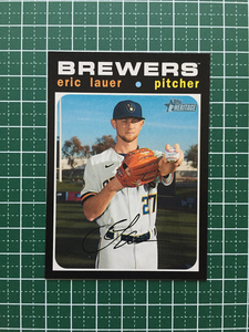 ★TOPPS MLB 2020 HERITAGE HIGH NUMBER #599 ERIC LAUER［MILWAUKEE BREWERS］ベースカード 20★