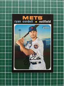 ★TOPPS MLB 2020 HERITAGE HIGH NUMBER #684 RYAN CORDELL［NEW YORK METS］ベースカード 20★