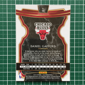 ★PANINI 2019-20 NBA SELECT #98 DANIEL GAFFORD［CHICAGO BULLS］ベースカード CONCOURSE ルーキー RC 2020★の画像2