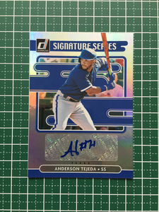 ★PANINI MLB 2021 DONRUSS #SS-AT ANDERSON TEJEDA［TEXAS RANGERS］直筆サインカード「SIGNATURE SERIES」auto★