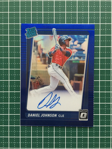 ★PANINI MLB 2021 DONRUSS OPTIC #RRS-DJ DANIEL JOHNSON［CLEVELAND INDIANS］直筆サインカード auto 75枚限定 パラレル版 ルーキー RC★