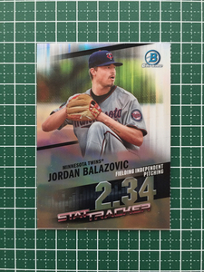 ★TOPPS MLB 2020 BOWMAN CHROME #ST-1 JORDAN BALAZOVIC［MINNESOTA TWINS］インサートカード「STAT TRACKER」20★