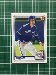 ★TOPPS MLB 2020 BOWMAN #BP-104 JORDAN GROSHANS［TORONTO BLUE JAYS］ベースカード PROSPECTS プロスペクト 20★