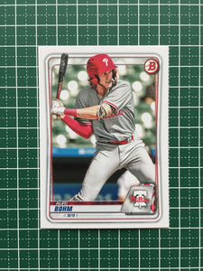 ★TOPPS MLB 2020 BOWMAN #BP-29 ALEC BOHM［PHILADELPHIA PHILLIES］ベースカード PROSPECTS プロスペクト 20★