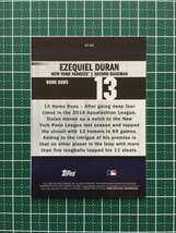 ★TOPPS MLB 2020 BOWMAN CHROME #ST-28 EZEQUIEL DURAN［NEW YORK YANKEES］インサートカード「STAT TRACKER」20★_画像2