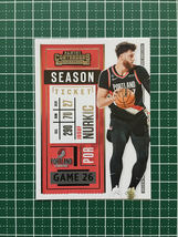 ★PANINI 2020-21 NBA CONTENDERS #3 JUSUF NURKIC［PORTLAND TRAIL BLAZERS］ベースカード「SEASON TICKET」★_画像1