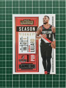 ★PANINI 2020-21 NBA CONTENDERS #17 DAMIAN LILLARD［PORTLAND TRAIL BLAZERS］ベースカード「SEASON TICKET」★