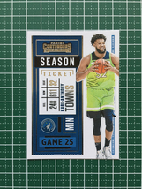 ★PANINI 2020-21 NBA CONTENDERS #67 KARL-ANTHONY TOWNS［MINNESOTA TIMBERWOLVES］ベースカード「SEASON TICKET」★_画像1