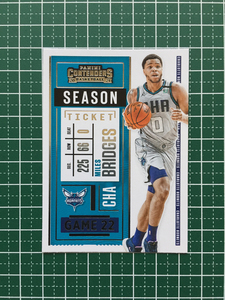 ★PANINI 2020-21 NBA CONTENDERS #54 MILES BRIDGES［CHARLOTTE HORNETS］ベースカード「SEASON TICKET」★