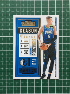 ★PANINI 2020-21 NBA CONTENDERS #42 KRISTAPS PORZINGIS［DALLAS MAVERICKS］ベースカード「SEASON TICKET」★