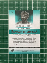 ★UPPER DECK 2021 GOODWIN CHAMPIONS #54 NATE ROBINSON［BASKETBALL］ベースカード「BASE」★_画像2