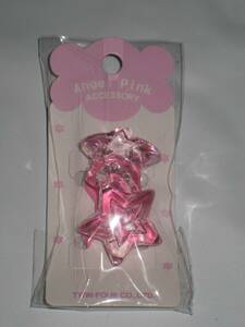 3624★新品★ANGEL PINK ACCESSORY ピンククリアー 星 ヘアーゴム★カッコイイ★