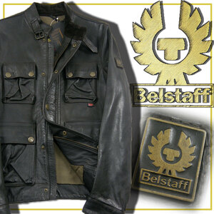 新品 イタリア製 ベルスタッフ 【BAD JACKET MAN】 レザー ブルゾン 定価19万円 S ~ M 羊革 ★230322 Belstaff