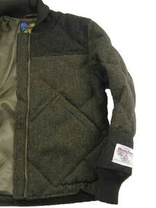 新品 Eddie Bauer × Harris Tweed 【ハリスツイード BAUER DOWN 650FP】 ダウン アウター S エディーバウアー ハリスツイード ★300730