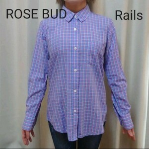 Rails/ROSE BUD/長袖シャツ チェック柄