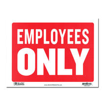 サインプレート EMPLOYEES ONLY Sサイズ　SignPlate 看板 英字 飾り レッド 壁 部屋 アメリカン雑貨 サイネージ 【メール便OK】_画像1