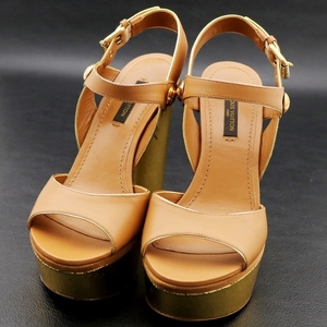 Louis Vuitton Womens Starboard Wedge Sandals Heel Shoes 22SS Size 36/22.5cm