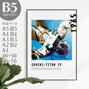 Art hand Auction BROOMIN Art Poster Gemini Titan 4 Space Suit Photo Photo Nature Graphique Intérieur élégant B5 182 × 257 mm AP148, imprimé, affiche, autres