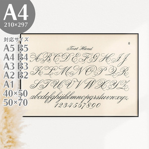 Art hand Auction BROOMIN Kunstposter Typografie Alphabet Englisch Stylisch Vintage Retro Antik A4 210 x 297 mm AP085, Gedruckte Materialien, Poster, Andere