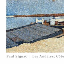 BROOMIN アートポスター ポールシニャック Les Andelys, Cote d’Aval 船 海 街 山 絵画ポスター 風景画 点描画 B3 364×515mm AP117_画像6
