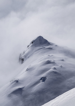 BROOMIN フォトポスター 雪山 マウンテン 自然 風景 モノトーン 写真 トラベル 特大 A2 420×594mm AP003_画像2