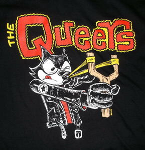 ★ザ・クイアーズ Tシャツ The Queers SLINGSHOT 黒 M 正規品 ロックTシャツ punk cbgb