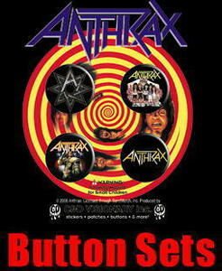 ★アンスラックス バッジ ANTHRAX 4Pセット 新品,正規品 バッヂ