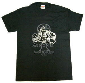 ★ソー キャル スピード ショップ Tシャツ So-Cal Speed Shop Shine Bike 黒S! 正規品 jimmy wcc skull motorcycle