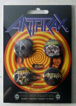 ★アンスラックス バッジ ANTHRAX 4Pセット 新品,正規品 バッヂ_画像2