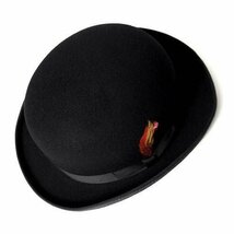 ★ニューヨーク ハット New York Hat Classic Derby 黒 M 新品 ダービー ボーラー ハット 帽子_画像4