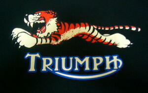 ★トライアンフ パーカ TRIUMPH Tiger - L 黒,正規品 rockers ace 虎 タイガー 英国車