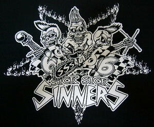 ★シック シック シナーズ Tシャツ Sick Sick Sinners 666 - 正規品 L! psychobilly mad sin