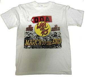 ★D.O.A ディーオーエー Tシャツ War On 45 白S 正規品! hc doa punk カナダ ハードコア