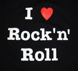  I Love R&RアイラブロックンロールTシャツ4才黒psychobilly punk